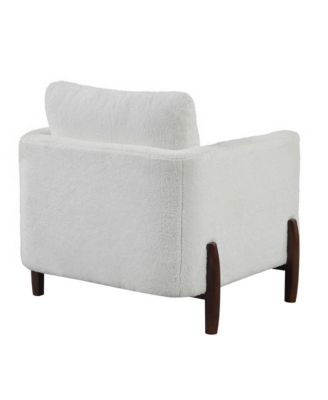 32" Wood, Steel, Foam and Polyester Piza Accent Chair