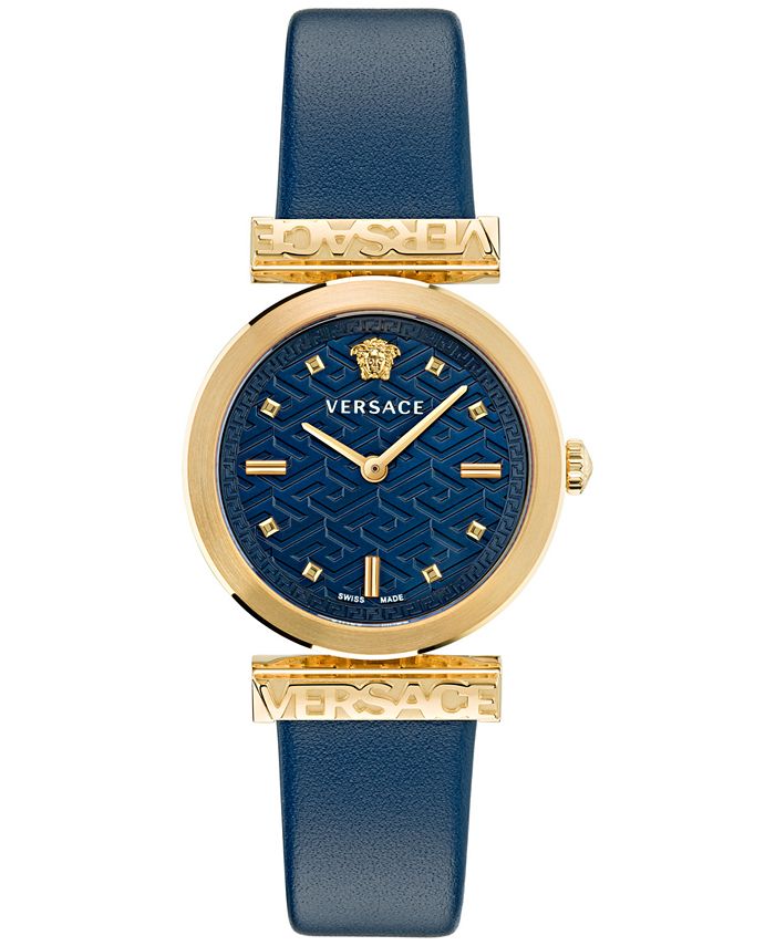 Versace women's leather watch discount