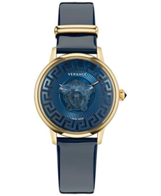 Versace - Women's Swiss Medusa Alchemy Blue Leather Strap Watch 38mm