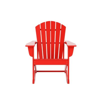 Outdoor Patio Poly Adirondack Rocking Chair Rocker