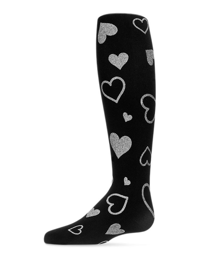 MeMoi Sparkling Glitter Heart Tights Macy's