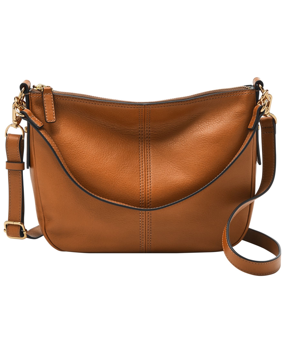 Fossil Jolie Leather Crossbody Bag In Saddle