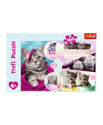 Red 160 Piece Kids Puzzle - Lovely Kittens