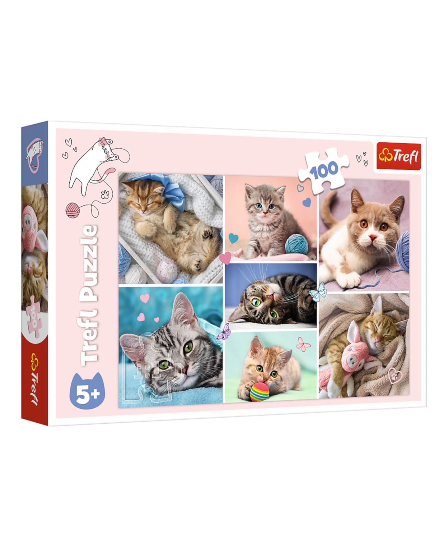 Детский пазл Trefl In the Cat World 100-Piece Puzzle, Ages 5+, цвет: Разноцветный — фото 1