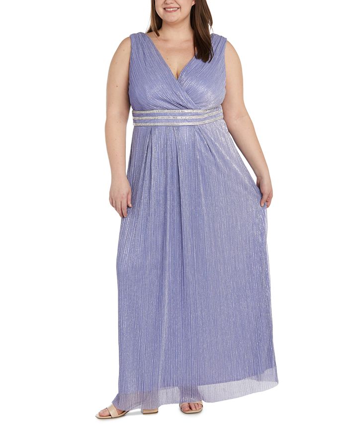R & M Richards Plus Size Metallic Gown & Reviews - Dresses - Plus Sizes ...