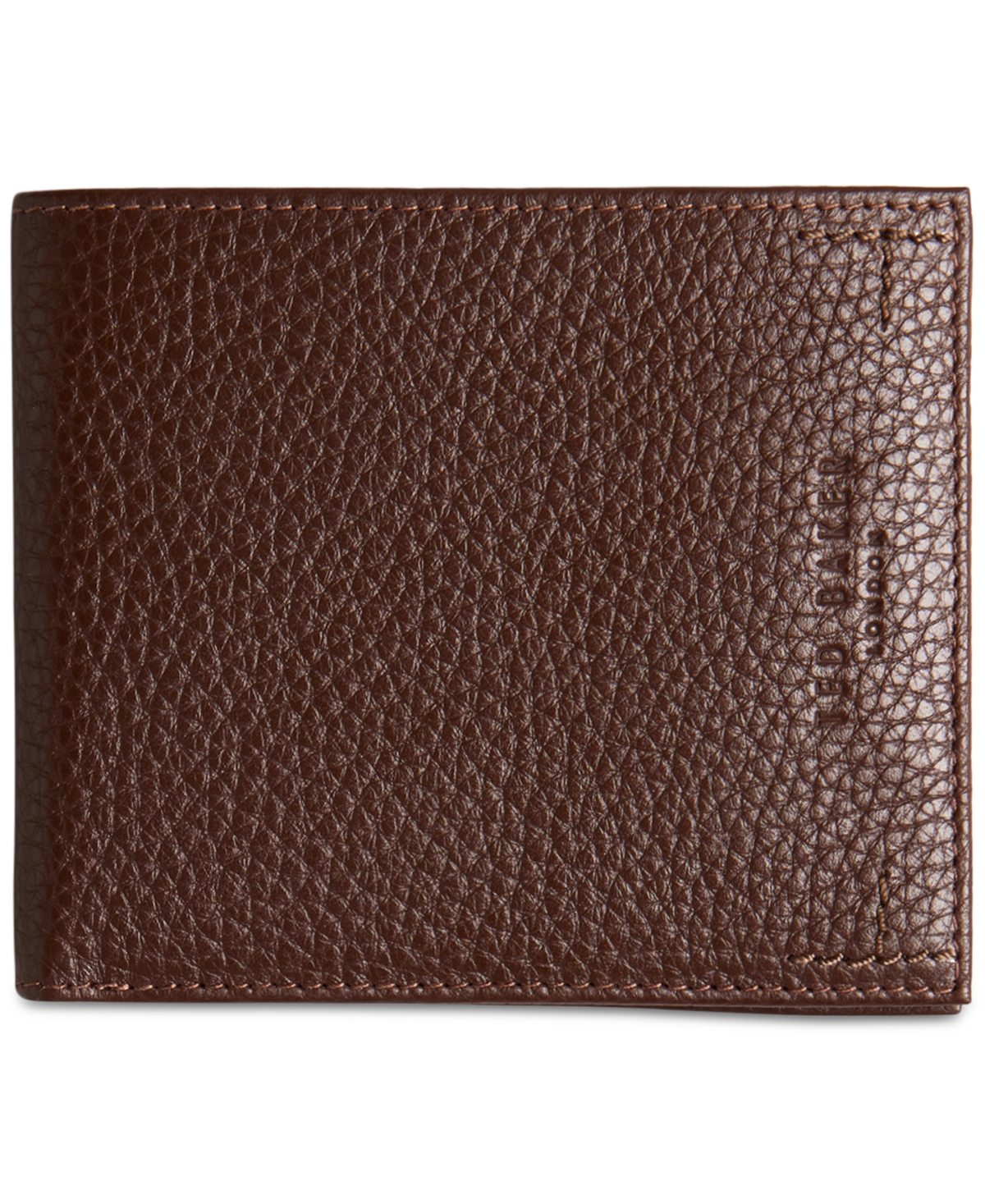 TED BAKER MEN'S PEBBLED LOGO BI-FOLD WALLET