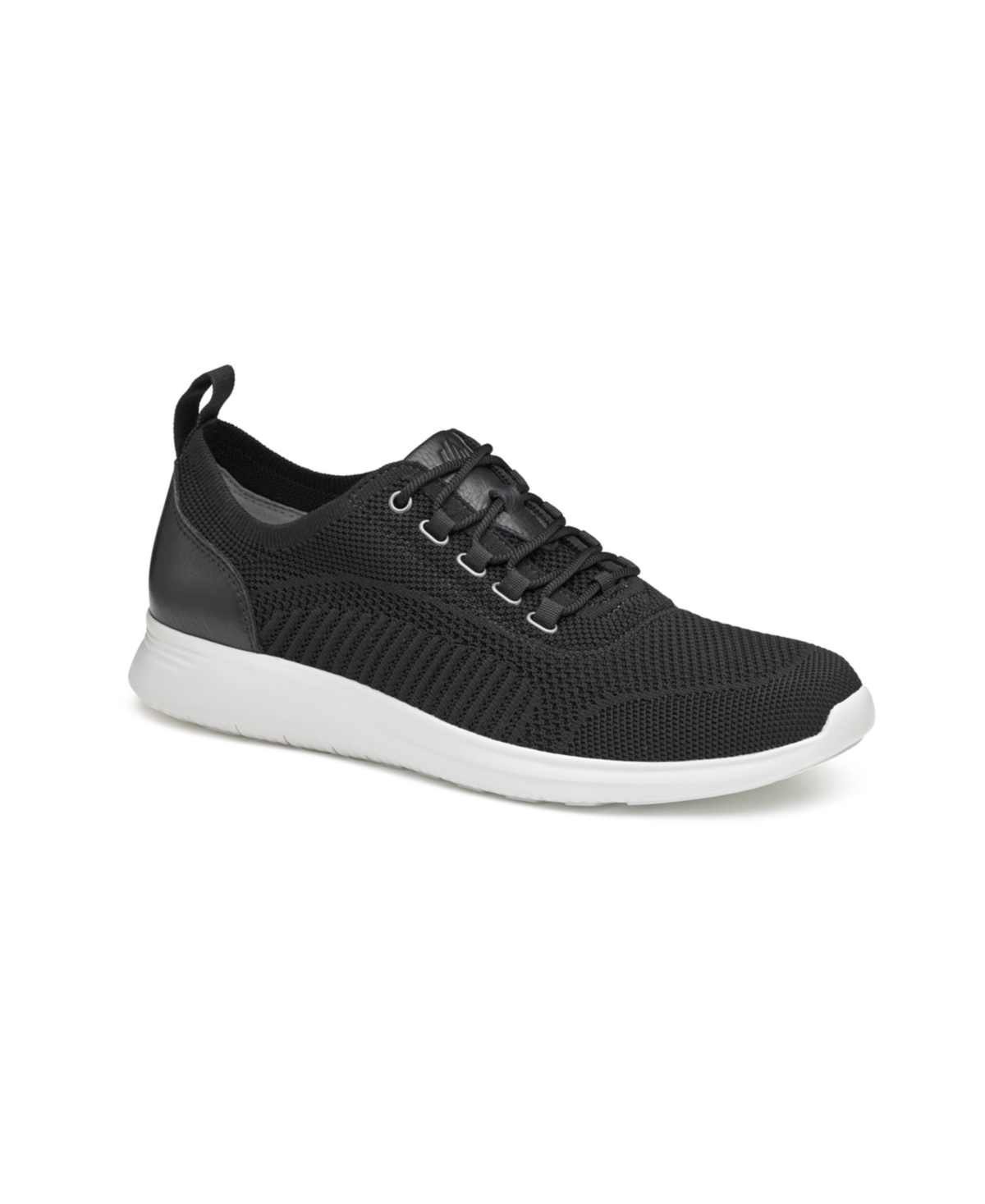 Johnston & Murphy Men's Amherst Knit U-throat Lace-up Sneakers In Black
