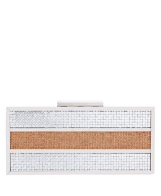 Color Block Crystal Minaudiere Mini Clutch