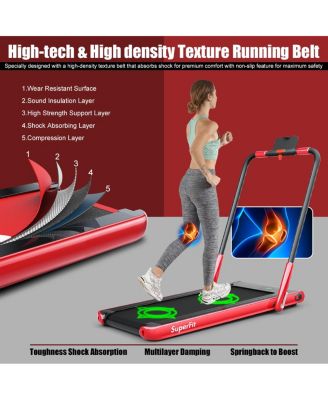 2.25HP 2-in-1 Folding Under Desk Treadmill Speaker Remote Control