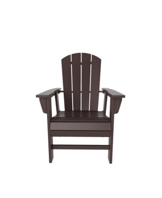 HDPE All-Weather Outdoor Patio Shell-Back Adirondack Dining Chair