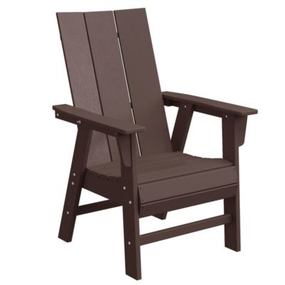 Outdoor Patio Shell-back Adirondack Dining Chair All Weather