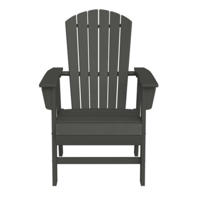 Outdoor Patio Shell-back Adirondack Dining Chair All Weather