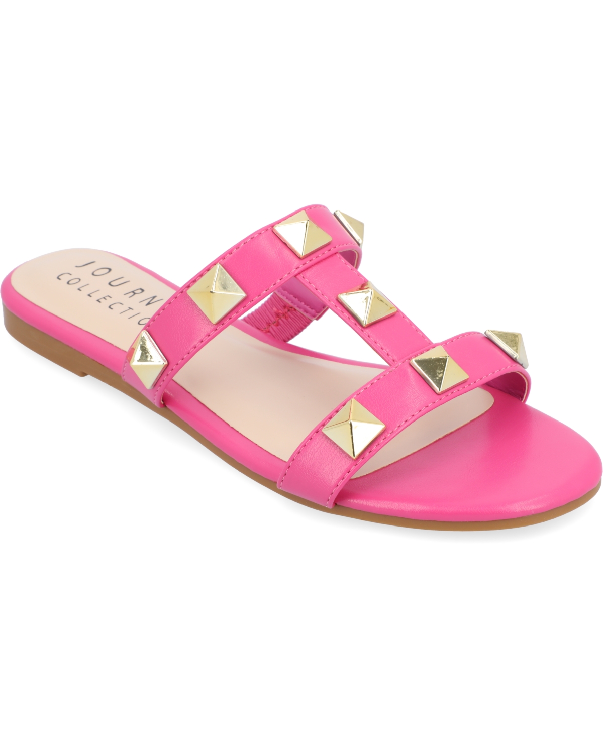 Shop Journee Collection Women's Kendall Studded Sandals In Pink