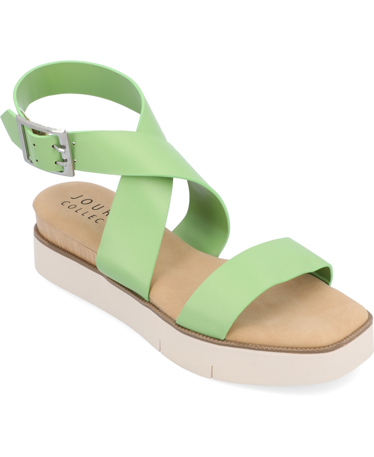 Journee Collection Women's Havalee Platform Sandals In Green