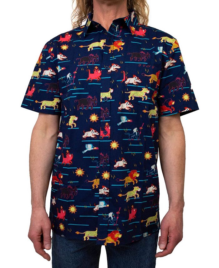 Fifth Sun Men's Stampeded Short Sleeves Woven Shirt - Macy's