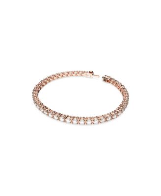 Crystal Round Cut Matrix Tennis Bracelet
