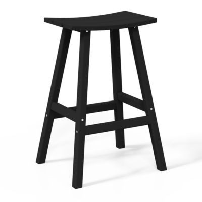 Outdoor Patio Adirondack Bar Height Stool Saddle Seat Chair
