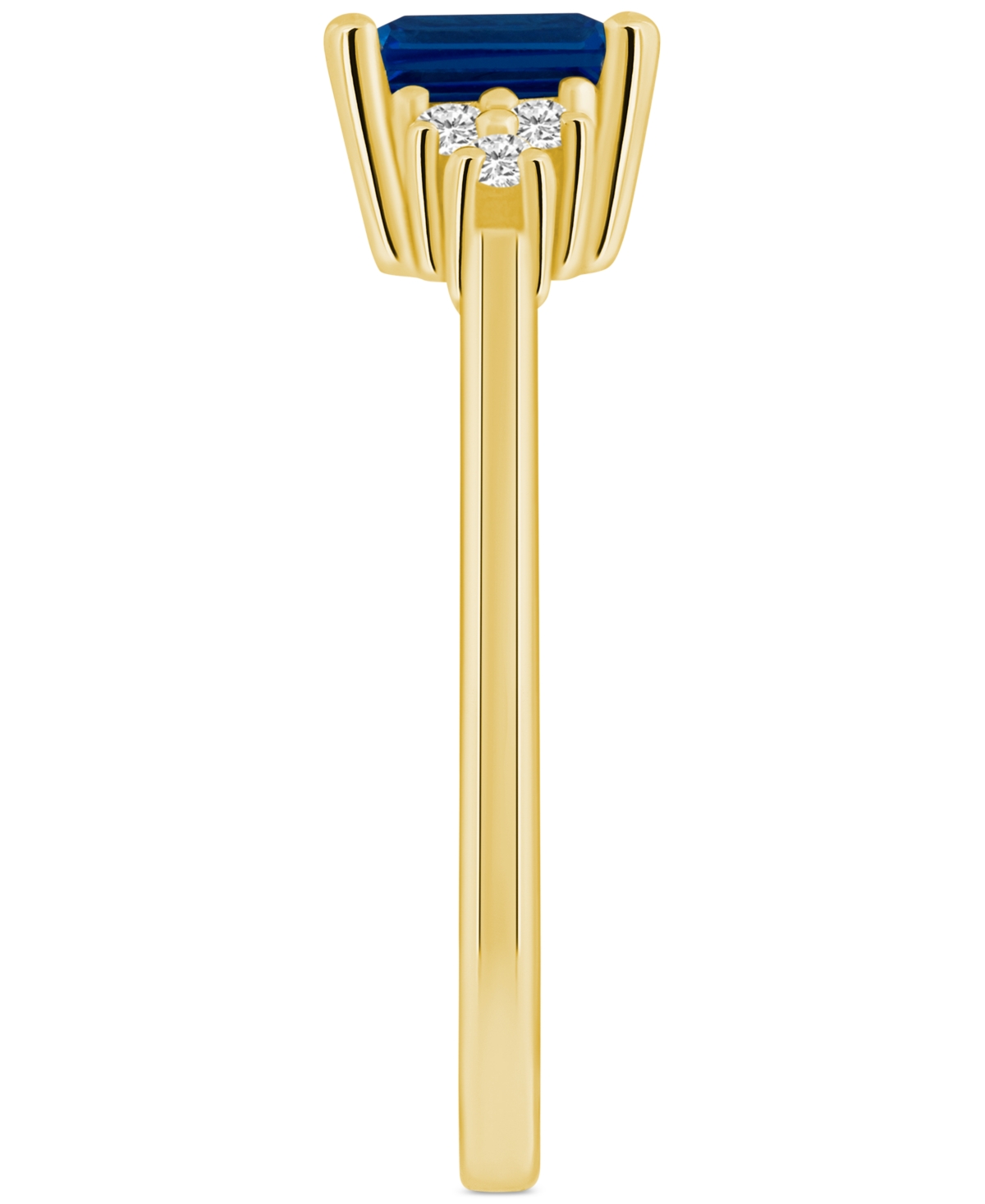 Macy's Sapphire (3/4 Ct. T.w.) & Diamond (1/10 Ct. T.w.) Ring In 14k Gold (also Available In Ruby, Emerald In Ruby,white Gold