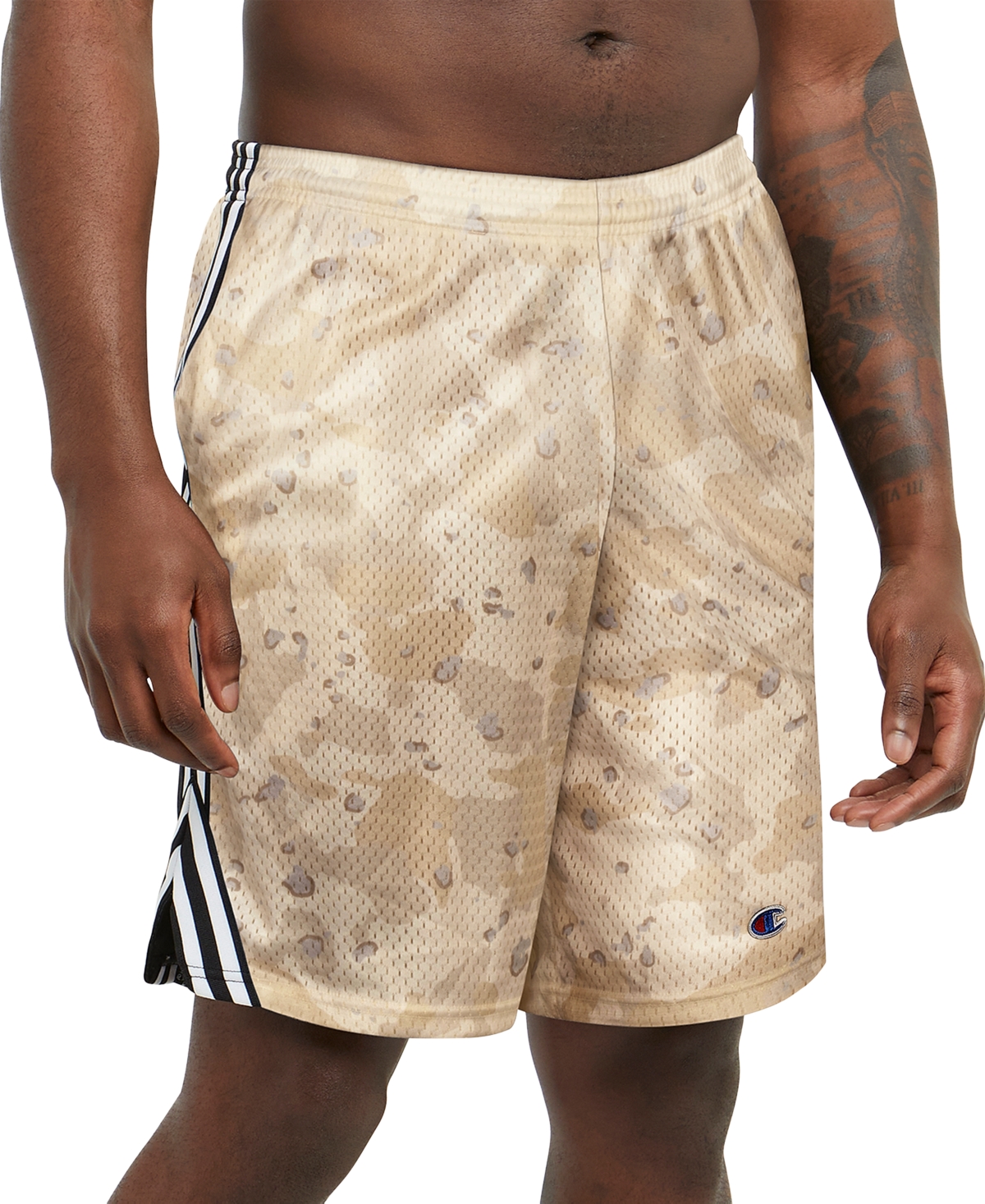 Champion Men's Camo-Print Mesh-Lined 9" Shorts