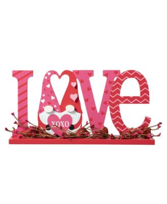 14.25" L Valentine's LOVE Wooden Gnome Table Decor