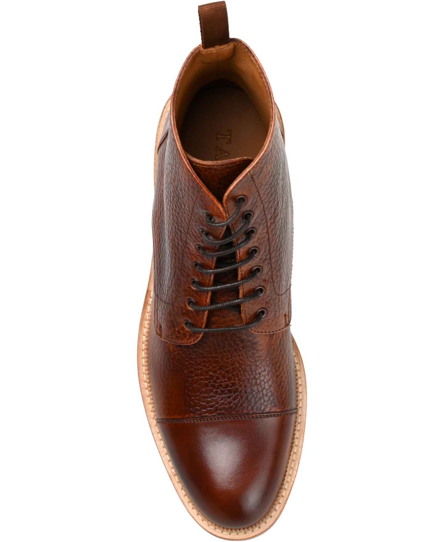Мужские ботинки Taft Rome Full-grain Leather Cap Toe Dress Boots, цвет: Коричневый — фото 4
