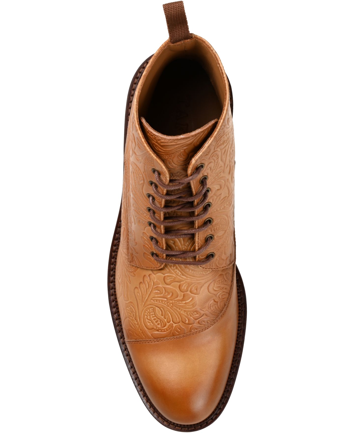 Мужские ботинки Taft Paris Floral Embossed Leather Dress Boots, цвет: Медовый с принтом — фото 4