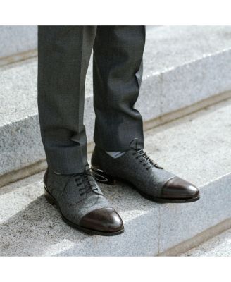 Men's Jack Handcrafted Leather, Velvet and Wool Dress Shoes