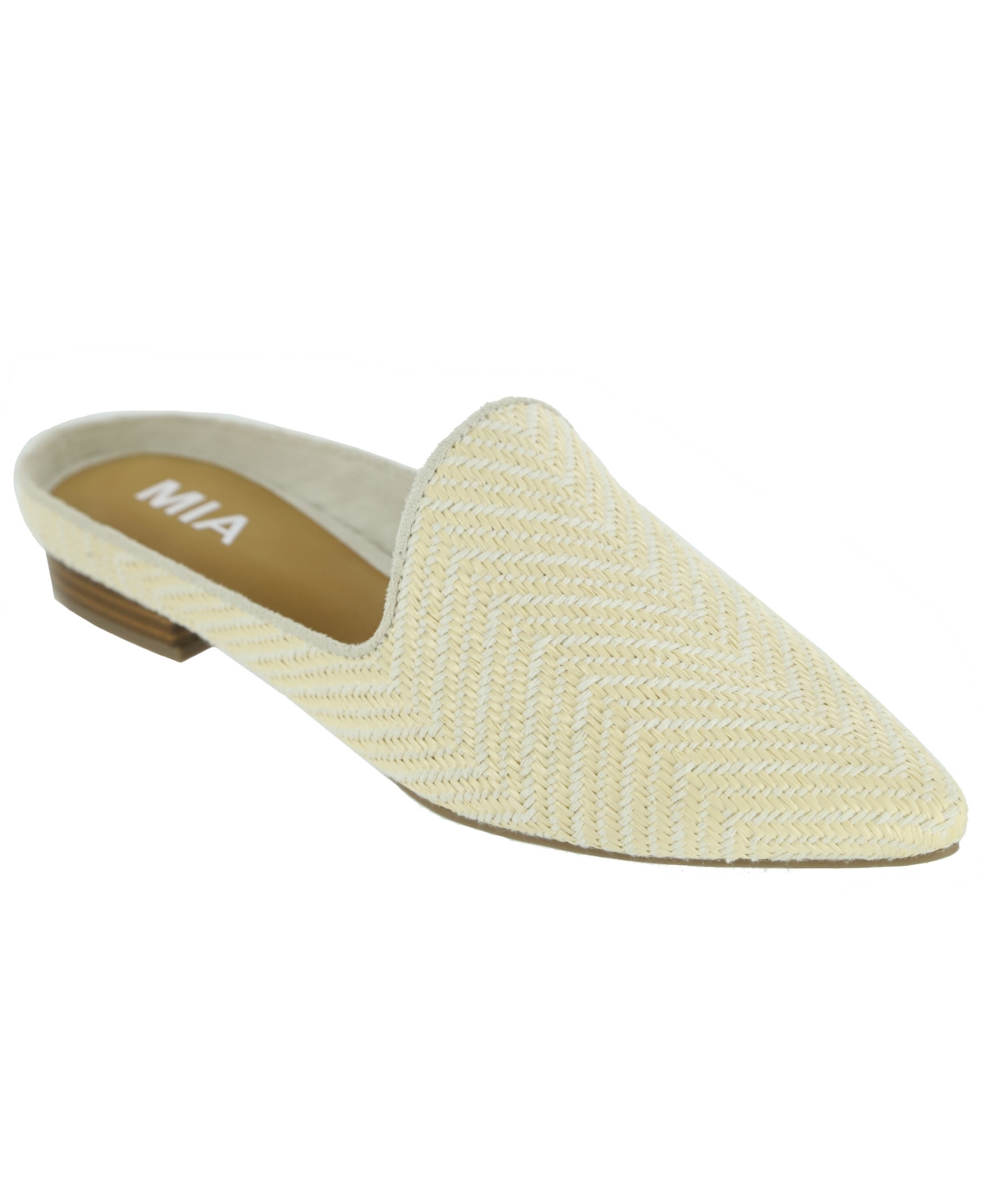 Mia Johona Woven Mule In Bone/ivory