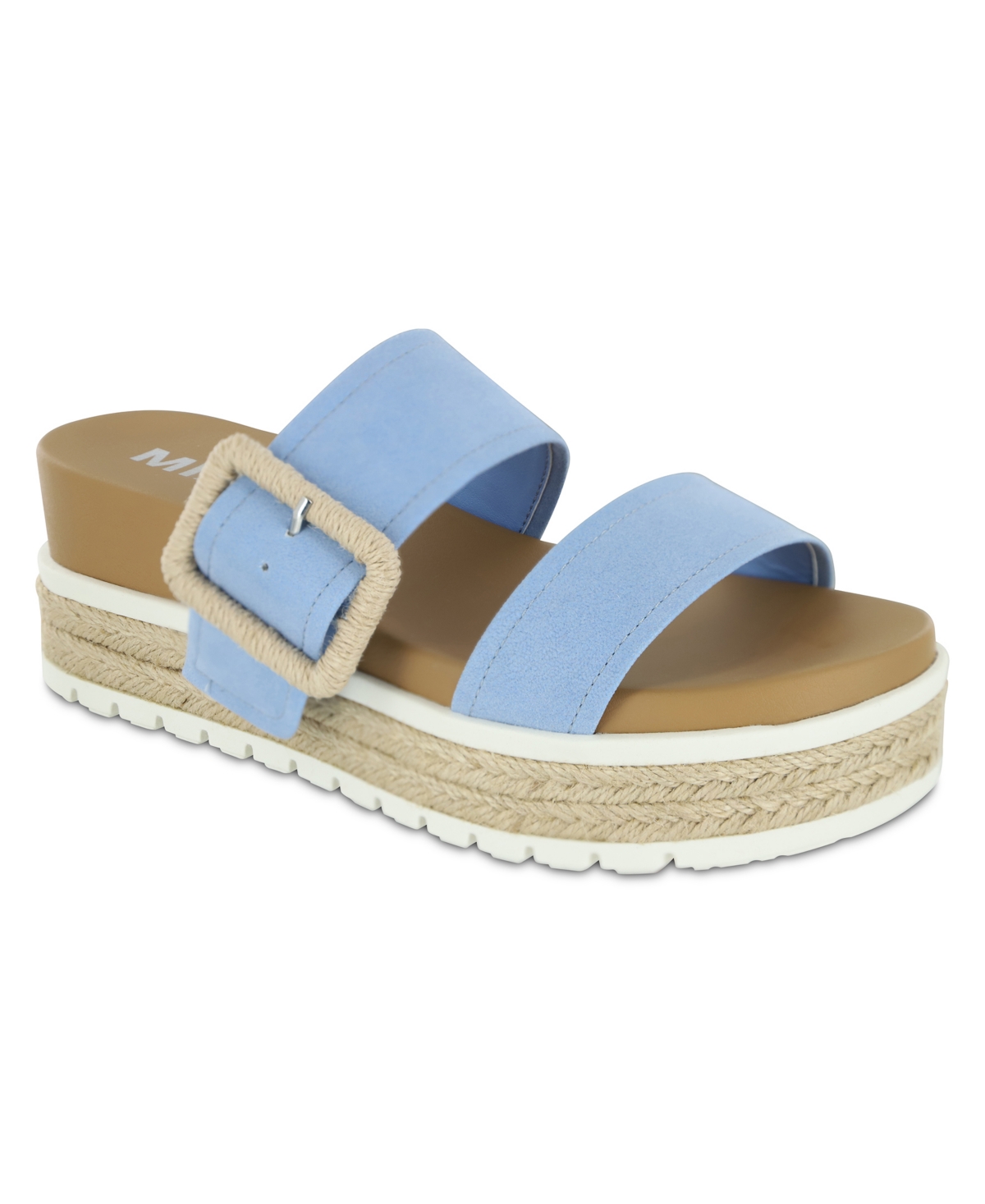 Shop Mia Women's Kenzy Platform Slide Sandals In Light Blue