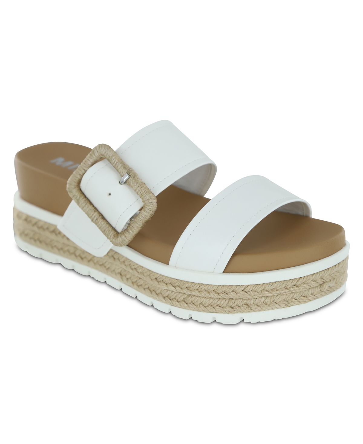 Shop Mia Women's Kenzy Platform Slide Sandals In White