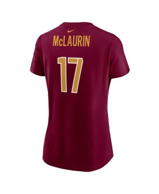 Women's Terry McLaurin Burgundy Washington Commanders Player Name and Number T-shirt