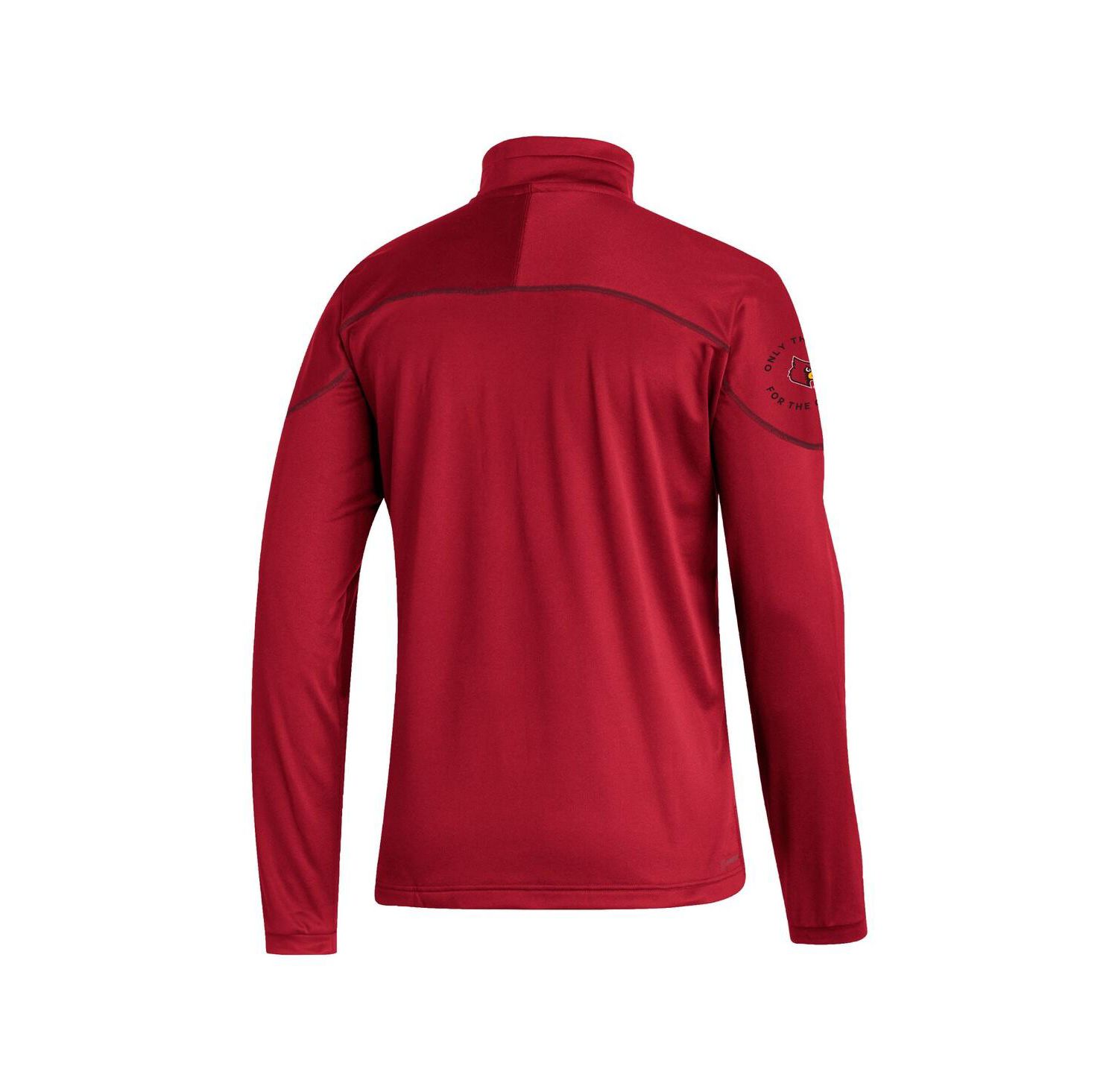 Men's Red Louisville Cardinals AEROREADY Knit Quarter-Snap Jacket