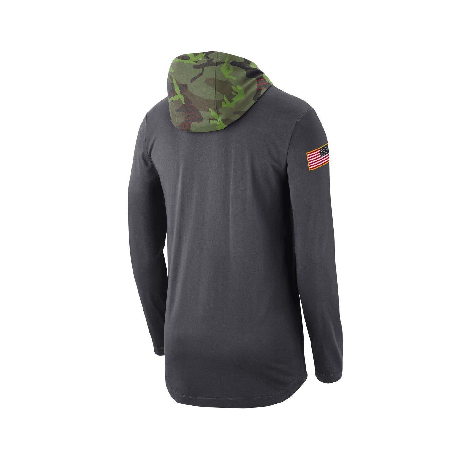 Men's Anthracite Oklahoma State Cowboys Military-Inspired Long Sleeve Hoodie T-shirt