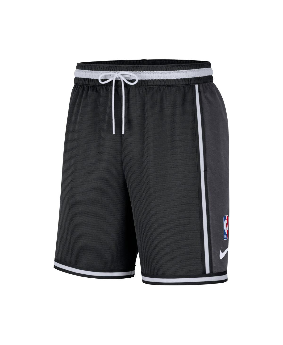 Shop Nike Men's  Black Brooklyn Nets Pre-game Performance Shorts