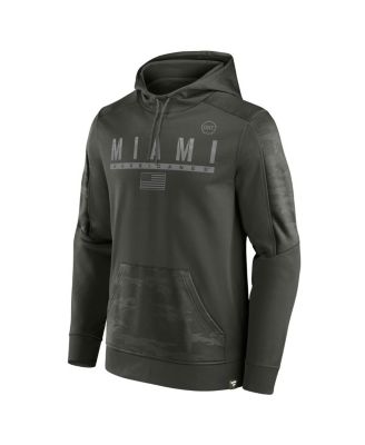 Men's Olive Miami Hurricanes OHT Military-Inspired Appreciation Guardian Pullover Hoodie