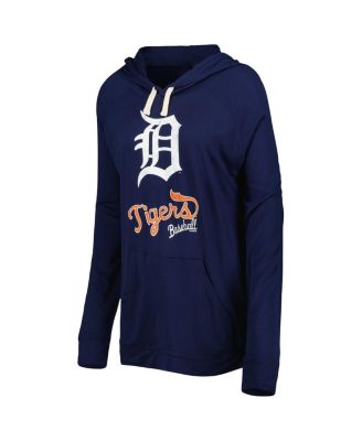 Women's Navy Detroit Tigers Pre-Game Raglan Pullover Hoodie
