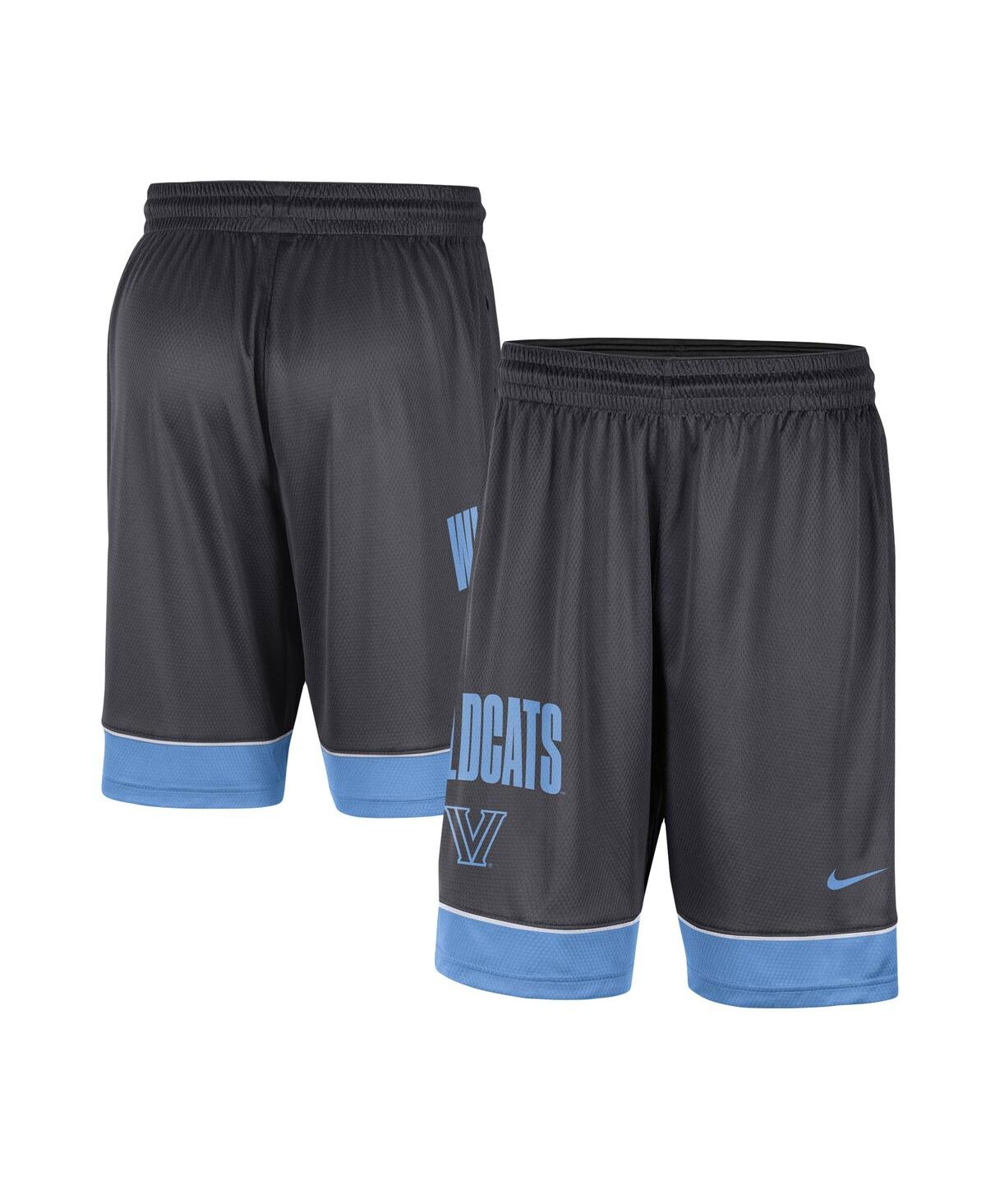 Shop Nike Men's  Charcoal, Light Blue Villanova Wildcats Performance Fast Break Shorts In Charcoal,light Blue