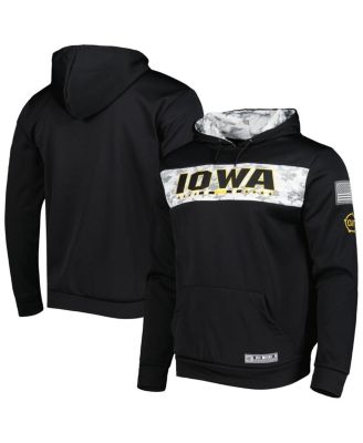 Men's Black Iowa Hawkeyes OHT Military-Inspired Appreciation Team Color Pullover Hoodie