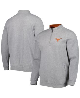 Men's Heathered Gray Texas Longhorns Tortugas Quarter-Zip Sweatshirt