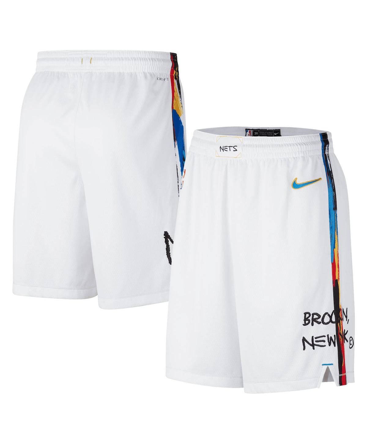 Shop Nike Men's  White Brooklyn Nets 2022/23 City Edition Swingman Shorts