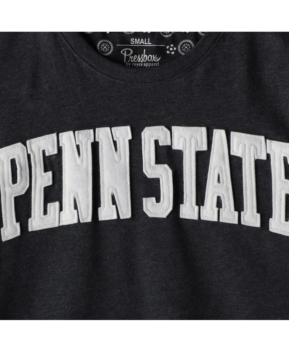 Women's PressboxPenn State Nittany Lions Two-Hit Canyon Long Sleeve T-shirt - Heathered Navy