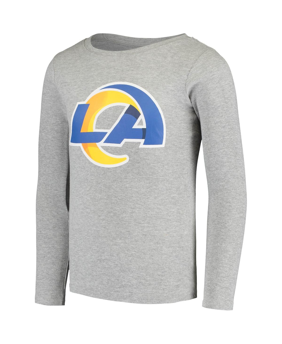 Youth BoysLos Angeles Rams Long Sleeve T-shirt and Pants Sleep Set - Gray
