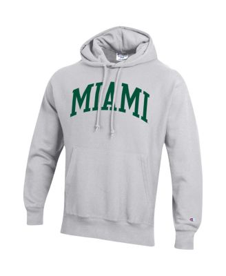 Men's Heathered Gray Miami Hurricanes Big and Tall Reverse Weave Fleece Pullover Hoodie Sweatshirt
