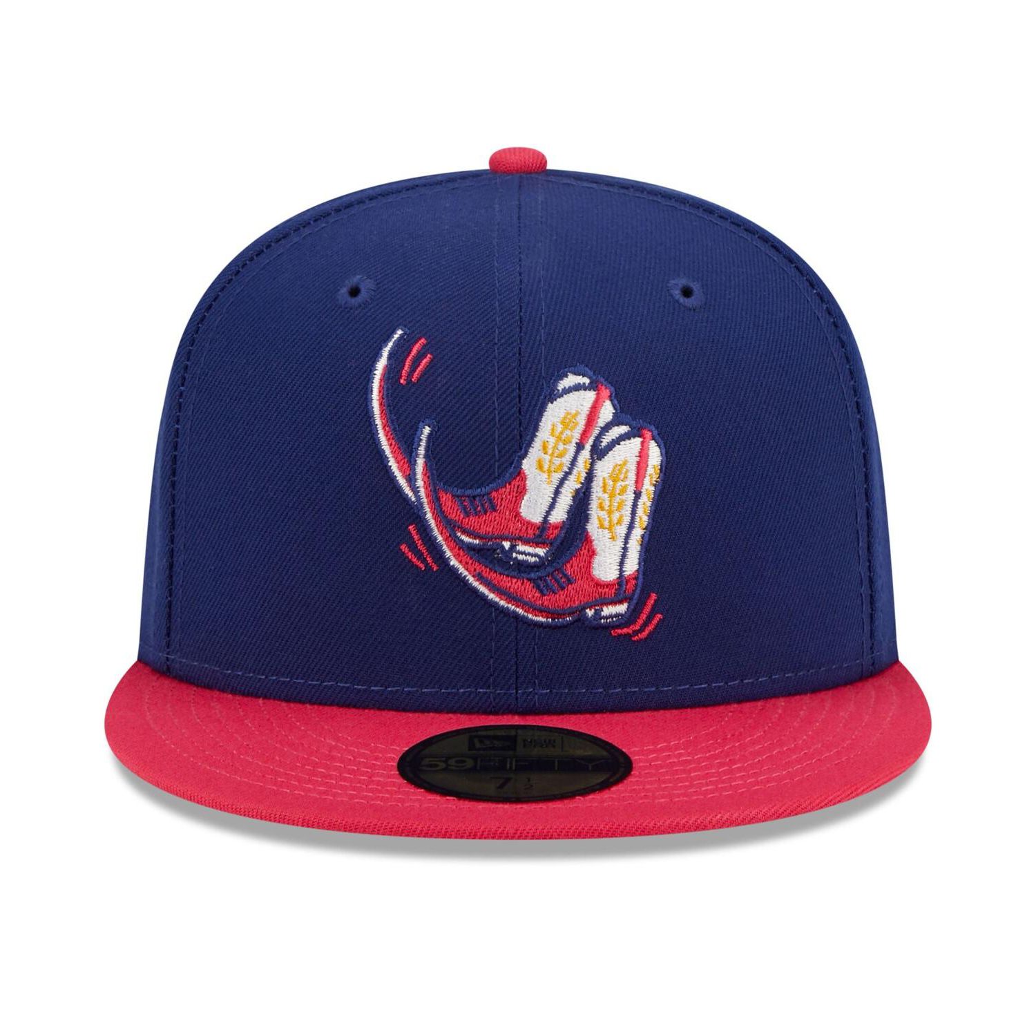 Men's Navy, Coral Pointy Boots de Amarillo Copa De La Diversion 59FIFTY Fitted Hat