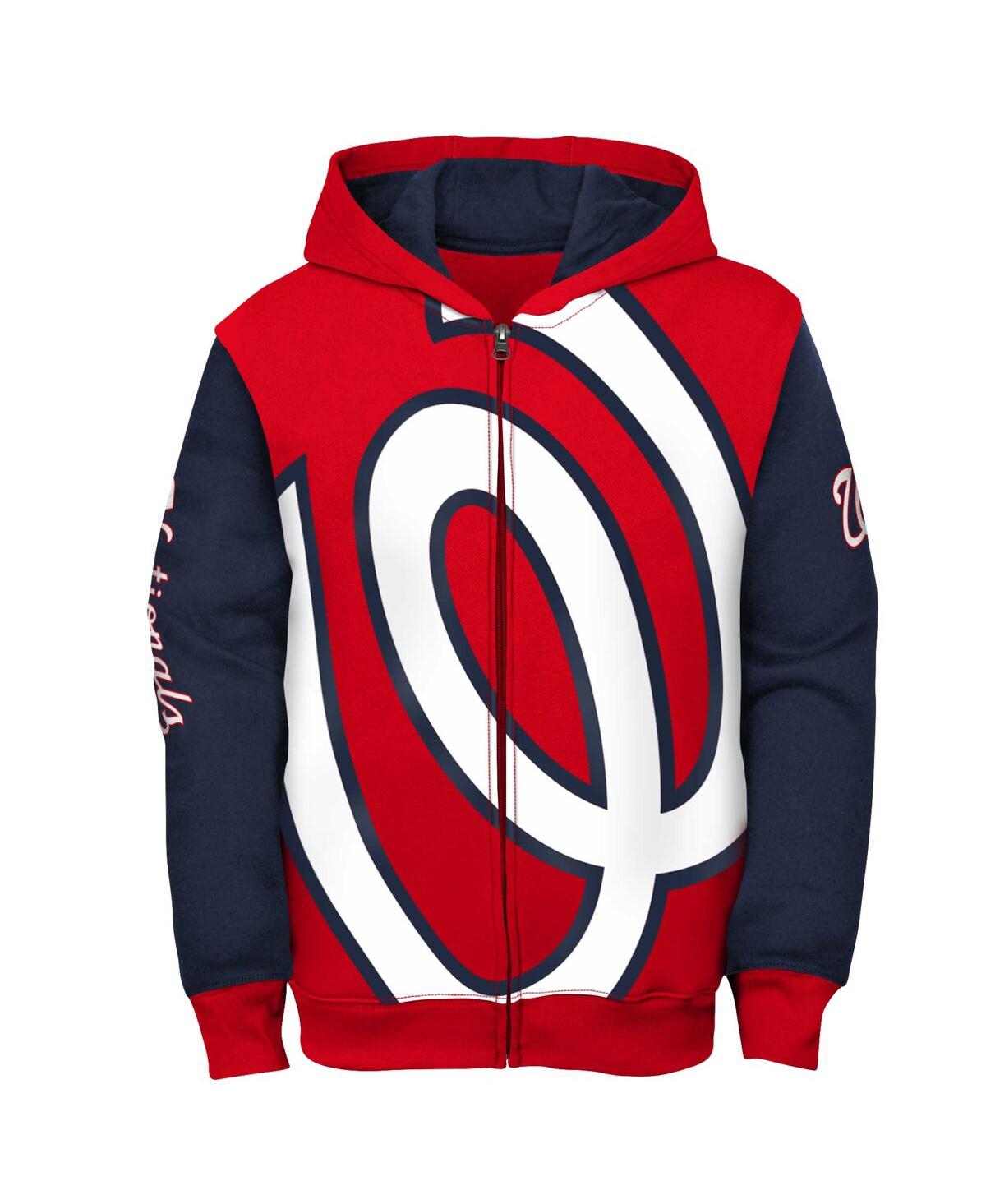 Youth BoysWashington Nationals Poster Board Full-Zip Hoodie - Red