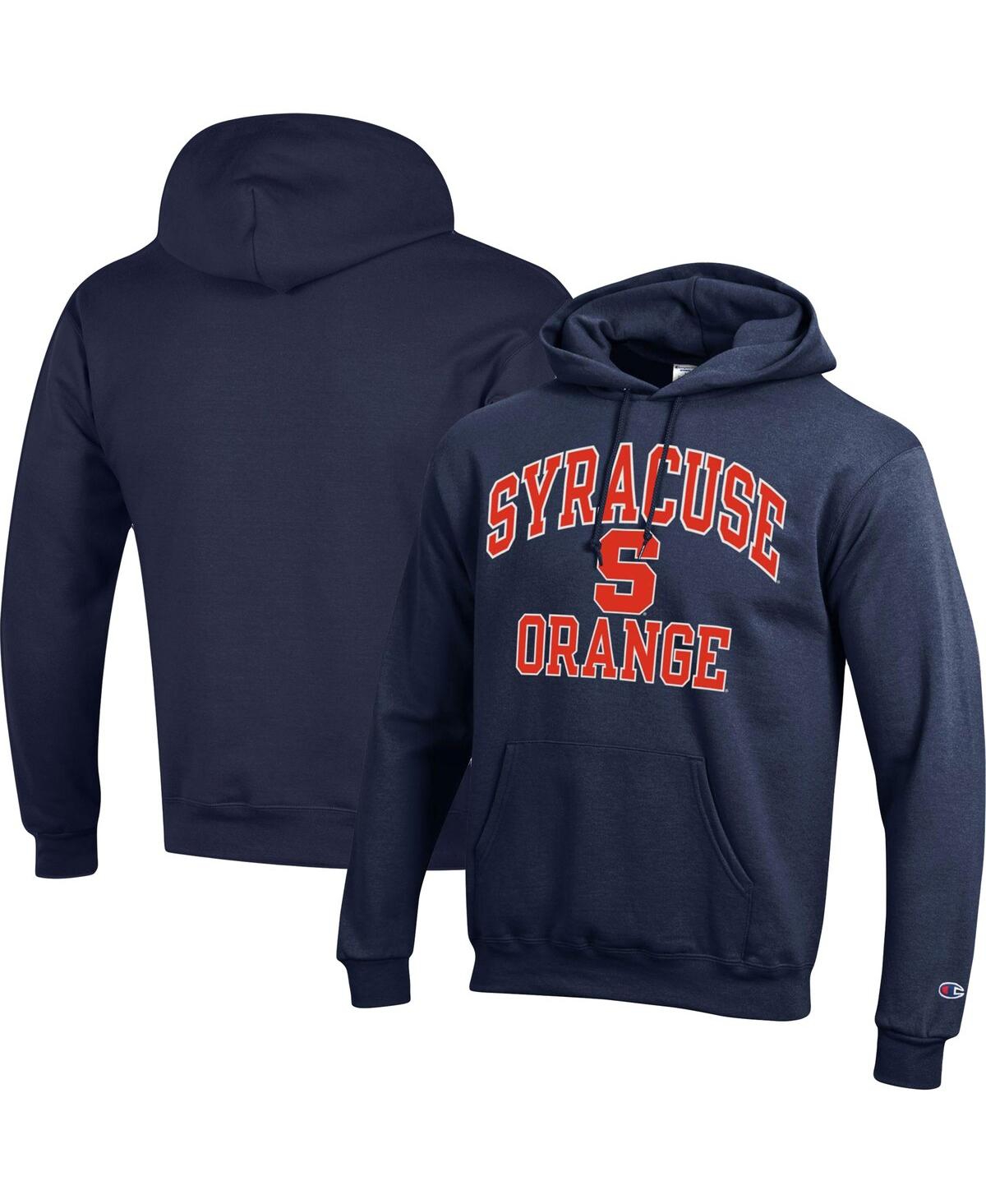 Men's ChampionSyracuse Orange High Motor Pullover Hoodie - Navy