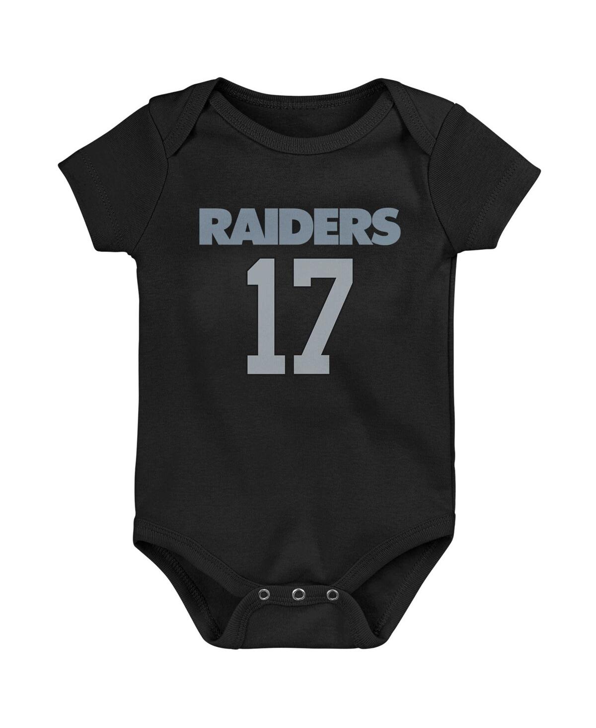 Newborn and Infant Boys and Girls Davante AdamsLas Vegas Raiders Mainliner Player Name and Number Bodysuit - Black