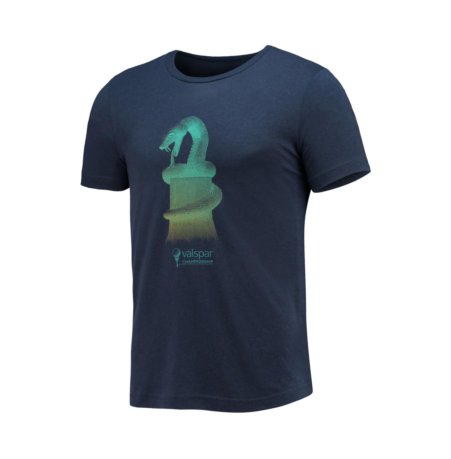 Мужская футболка Ahead Navy Valspar Championship Snake Tri-Blend — фото 2