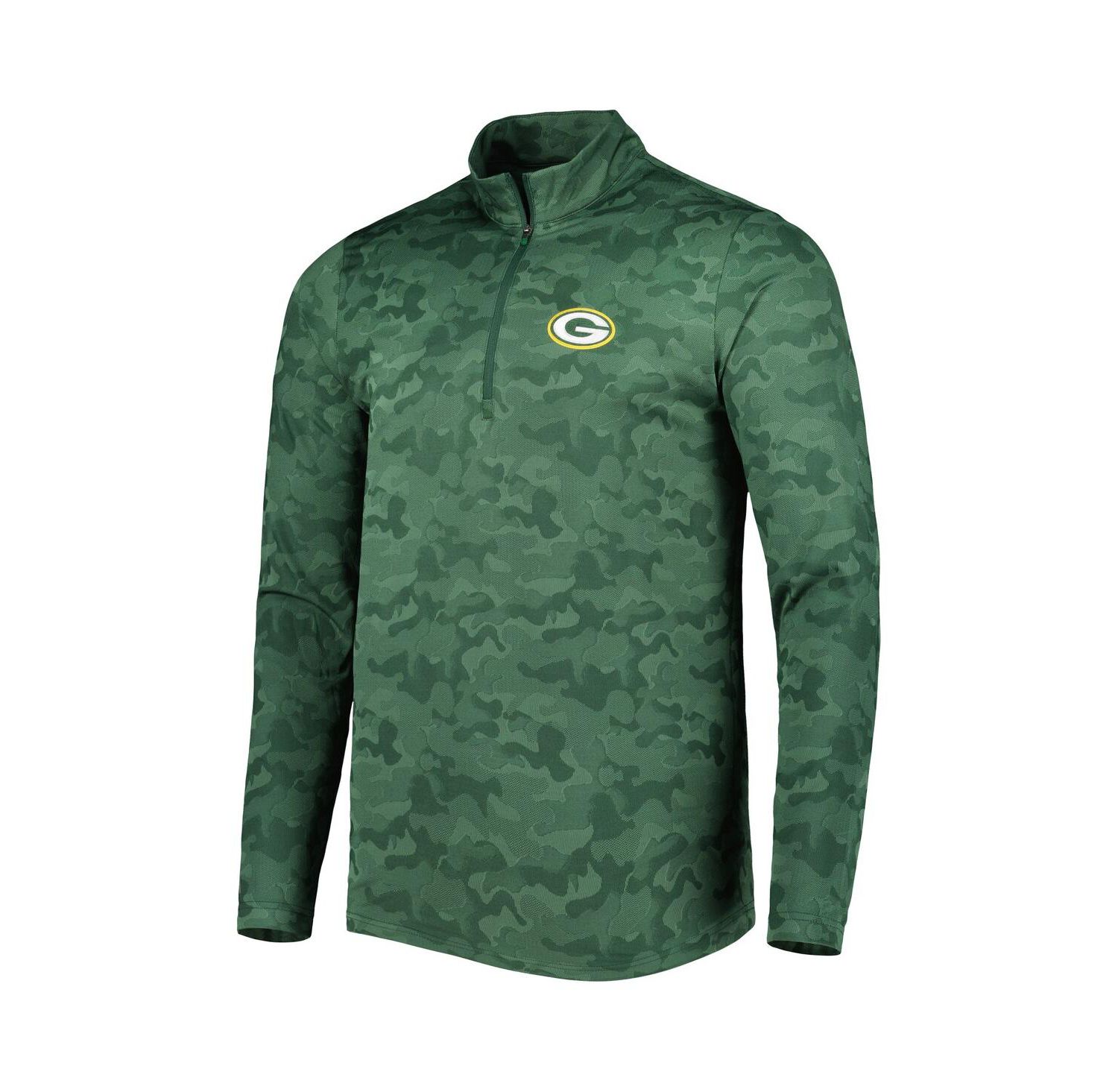 Men's Green Green Bay Packers Brigade Quarter-Zip Sweatshirt