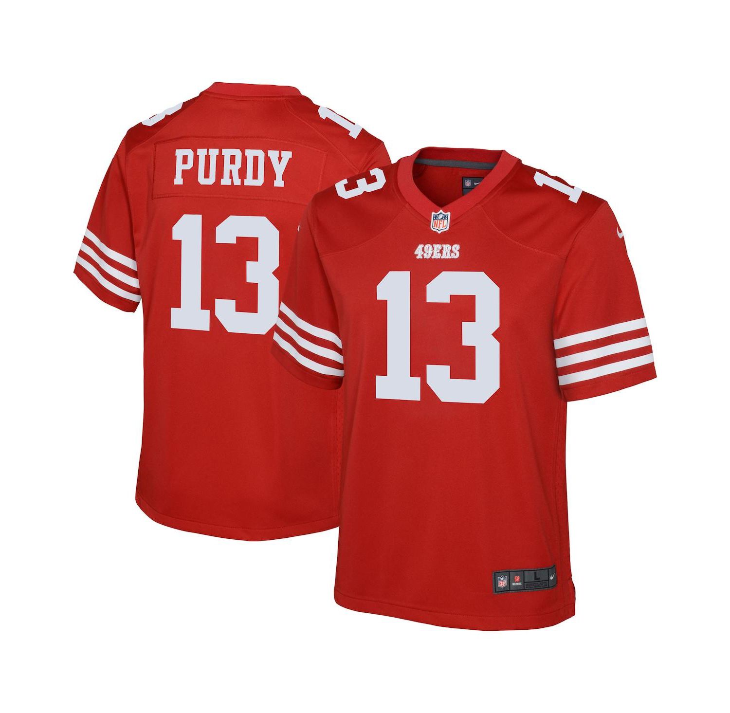 Youth Boys Brock Purdy Scarlet San Francisco 49ers Game Jersey